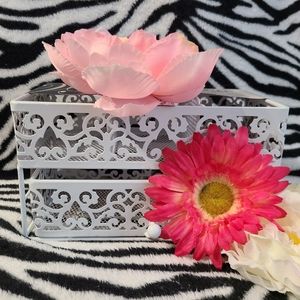 White Metal/Iron Desktop Pullout Drawer Organizer